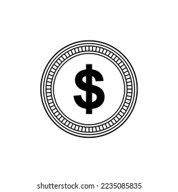 United States (USA) Currency Symbol, United States Dollar Icon, USD Sign. Vector Illustration