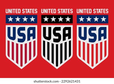 United States USA, USA flag banner, t-shirt, etc. design illustration