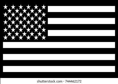 Parche negro de bandera de Estados Unidos (EE.UU.). Vector.