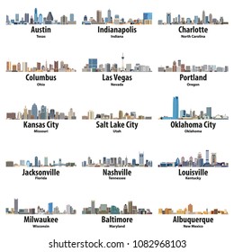 Esquinas de ciudades vectoriales de Estados Unidos