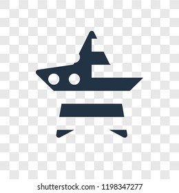 United states vector icon isolated on transparent background, United states transparency logo concept