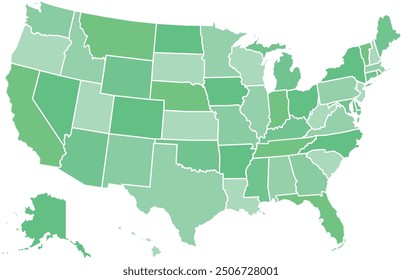 Karte der USA, Vektorgrafik 