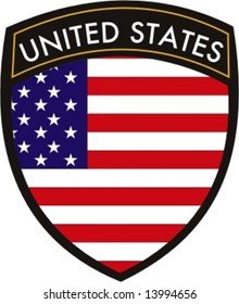 united states vector plaque flag