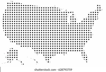 United States vector with polka dots