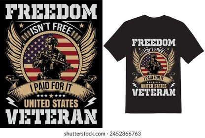 Vereinigte Staaten Veteran T-Shirt Design