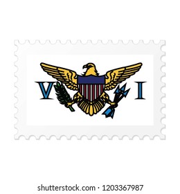 United States Virgin Islands flag on white background vector image