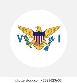 United States Virgin Islands flag simple illustration for independence day or election