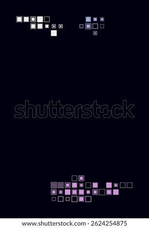 United States Virgin Islands, shape of the country built of colored cells. Digital style map of the United States Virgin Islands on a dark background. Large size square blocks.