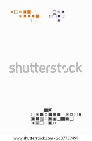 United States Virgin Islands, shape of the country built of colored cells. Digital style map of the United States Virgin Islands on a white background. Large size square blocks.
