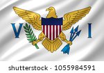 United States Virgin Islands (US) Flag in Vector Illustration