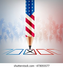 United States Vote.American Election Day.vector Illustration Eps 10