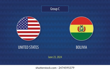 Estados Unidos vs Bolivia marcador de fútbol transmitido torneo Plantilla América 2024