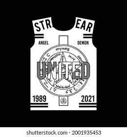 united streetwear angle demon tshirt design