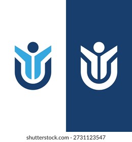 United U Letter Logo Design Template Stock Vector And Vector Art.
