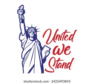 United we stand T-shirt, 4 de julio T-shirt, 4 de julio, América, bandera de EE.UU., vacaciones de EE.UU., Patriótico, Día de la Independencia camisa, archivo de corte para la silueta de Cricut