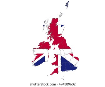 unitedKingdom country flag on white background.