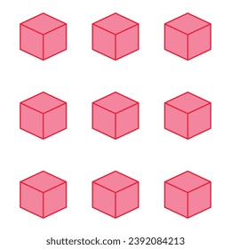 Units represent ones. Learning about base ten blocks. Flats longs squares in mathematics. Scientific resources for teachers and students. Vector illustration.