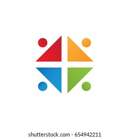 Unity abstract people logo