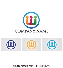 unity adoption and community, network and social icon design template