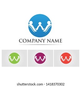 unity adoption and community, network and social icon design template