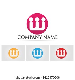 unity adoption and community, network and social icon design template