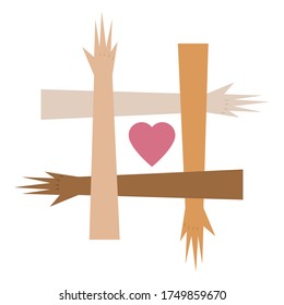 Unity for all people illustration simple