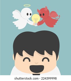 Unity- angel and devi l .Vector