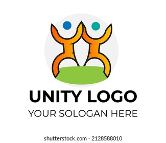 unity business logo design vector 