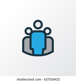 Unity Colorful Outline Symbol. Premium Quality Isolated Team Element In Trendy Style.