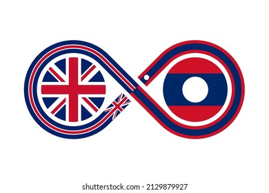 icono de traducción al inglés y al lao. ilustración vectorial aislada en fondo blanco
