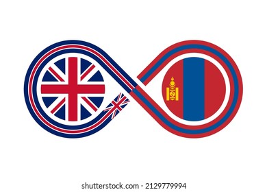 icono de traducción al inglés y al mongoliano. ilustración vectorial aislada en fondo blanco