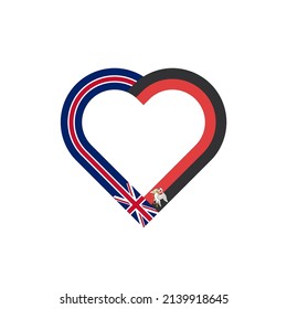unity concept. heart ribbon icon of united kingdom and buckinghamshire flags. vector illustration isolated on white background