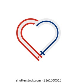 concepto de unidad. icono de la cinta de corazón de canadá y banderas finlandesas. ilustración vectorial aislada en fondo blanco