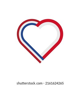 unity concept. heart ribbon icon of netherlands and indonesia flags. vector illustration isolated on white background