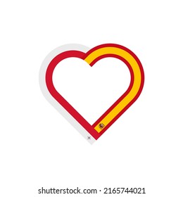 concepto de unidad. icono de la cinta de corazón de las banderas de malta y españa. ilustración vectorial aislada en fondo blanco