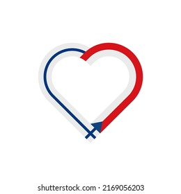 unity concept. heart ribbon icon of finland and czech republic flags. vector illustration isolated on white background