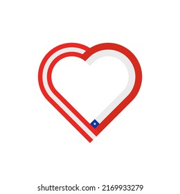 unity concept. heart ribbon icon of peru and chile flags. vector illustration isolated on black background