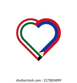 unity concept. heart ribbon icon of kuwait and philippines flags. vector illustration isolated on white background
