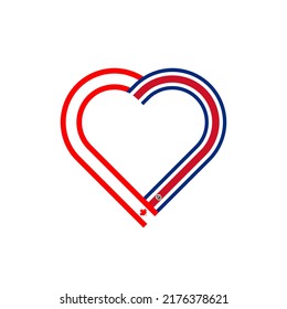 unity concept. heart ribbon icon of canada and costa rica flags. vector illustration isolated on white background
