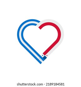 unity concept. heart ribbon icon of honduras and panama flags. vector illustration isolated on white background	