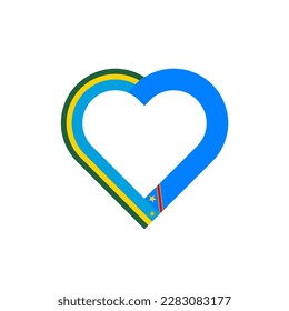concepto de unidad. icono de la cinta de corazón de banderas rwanda y de la dr congo. ilustración vectorial aislada en fondo blanco