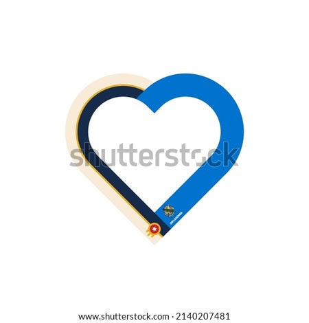 unity concept. heart ribbon icon of tulsa and oklahoma flags. vector illustration isolated on white background