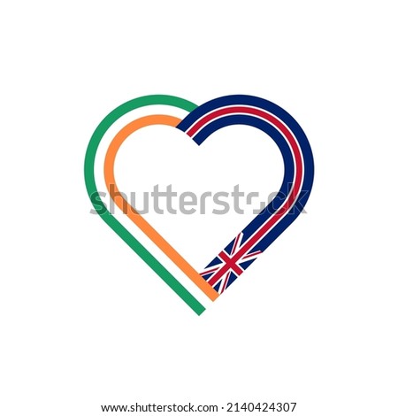 unity concept. heart ribbon icon of ireland and united kingdom flags. vector illustration isolated on white background

