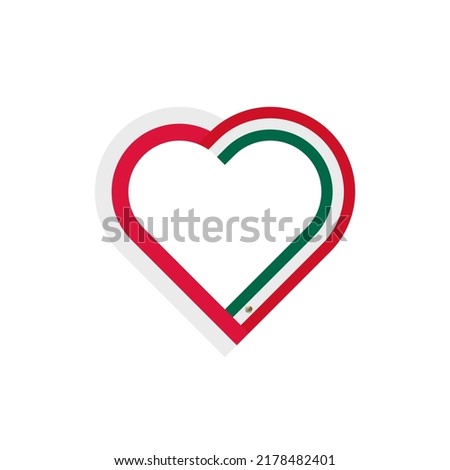 unity concept. heart ribbon icon of poland and mexico flags. vector illustration isolated on white background