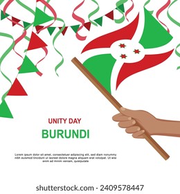 Unity Day Burundi background. Civic Historical. Vector illustration.