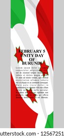 Unity Day of Burundi vector illustration. Suitable for greeting card, poster and banner.