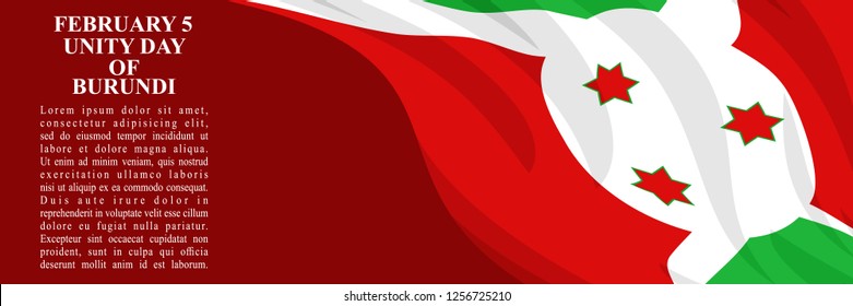 Unity Day of Burundi vector illustration. Suitable for greeting card, poster and banner.
