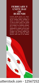 Unity Day of Burundi vector illustration. Suitable for greeting card, poster and banner.