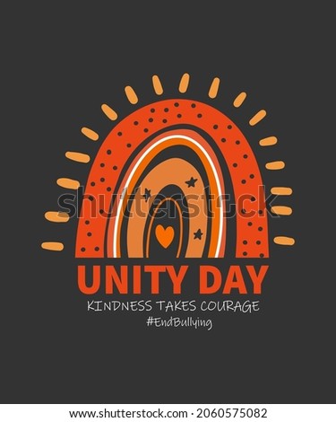 Unity Day Orange Tee Kindness Takes Courage End Bullying T-Shirt. unity day orange bracelets, Perfect unity day design to wear on orange day and show love, Great for Anti Bullying, kindness 