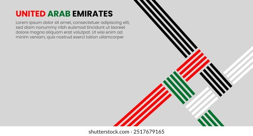 Unity and Diversity Concept with Abstract Hands in United Arab Emirates National Colors – Green, Red, and Black Artistic Representation for Cultural Events and Celebrations